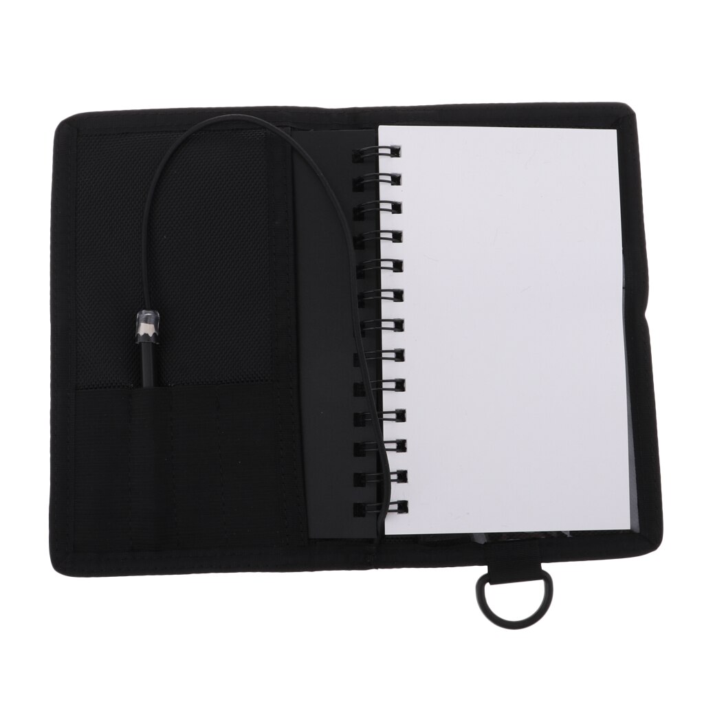 Scuba Diving Writing Board Underwater Slate Gear with Pencil Clip PU Leather & PP Polypropylene Wearing Resistance