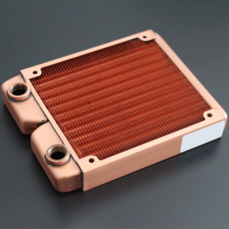 G1/4 inch 120mm volledige rode koperen radiator waterkoeling radiator geschikte computer waterkoeling koellichaam geschikt voor 120mm ventilatoren 21mm