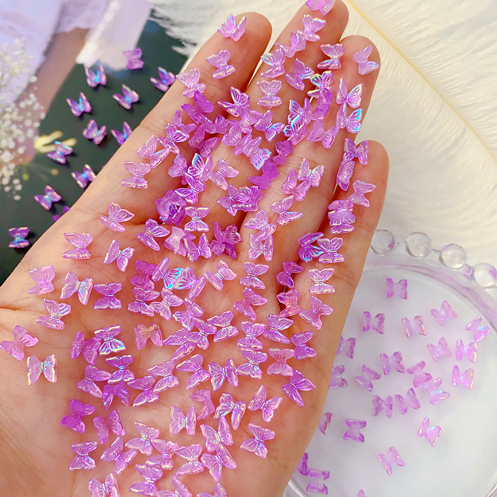 20 piezas joyería de Hada y mariposa para uñas 3D, abalorio de celebridad Web, taladro de resina, decoración de uñas acrílicas, diamantes de imitación, suministro de manicura DIY: Azul