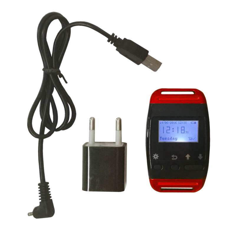 Hanging Neck Type Watch Pager Sound Vibrating for Wireless Waiter Calling System Call Paging Restaurant Equipment