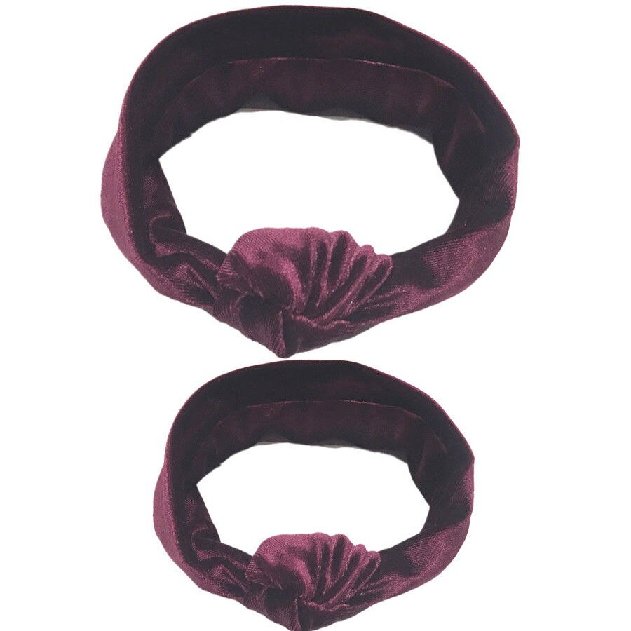 2 pièces mère & fille enfants bébé fille arc Turban bandeau accessoires de bandeau: H