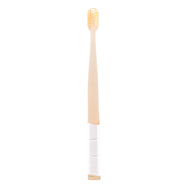 Screw bristle toothbrush individually packaged adult household super fine ten thousand soft bristle toothbrush couple family: YELLOW