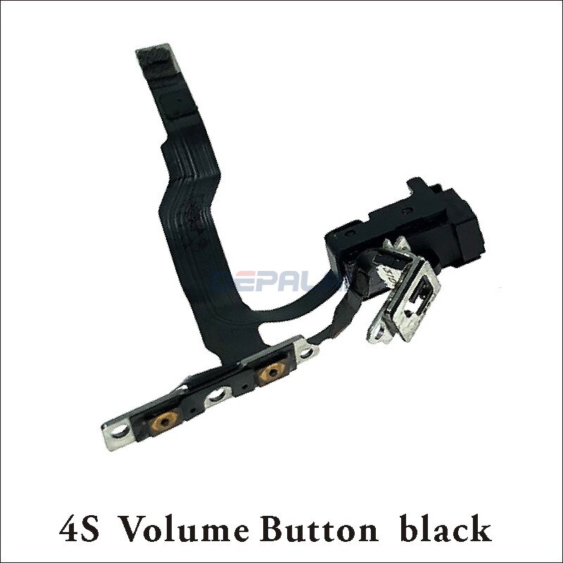 1 Piece Power Button On Off Flex Cable For iPhone 4 4G 4S 5G 5 5S 5C Plus Mute Volume Switch Connector Ribbon Parts: 4S Volume black