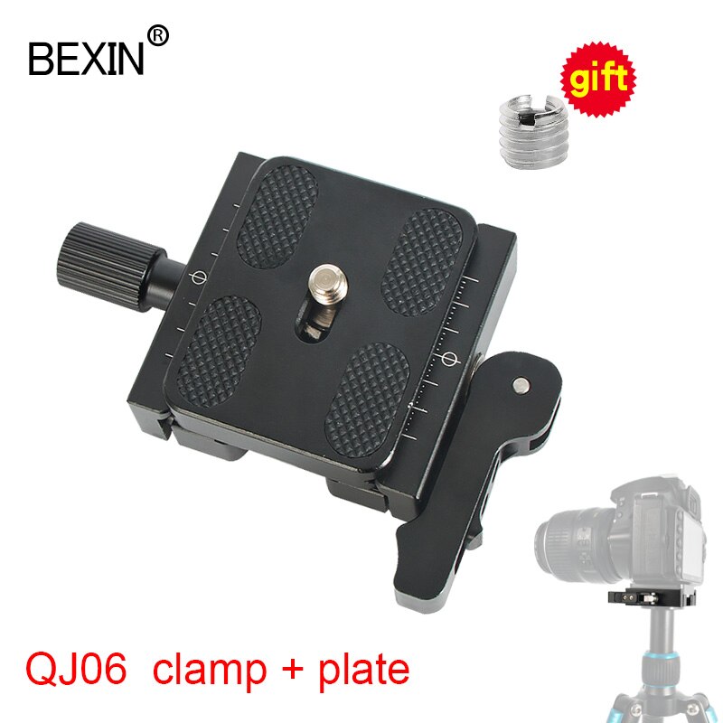 Dubbele Lock Camera Quick Release Clamp Camera Klem Aluminium Statief Adapter Quick Mount Accessoires Voor De Dslr Camera: clamp and plate suit