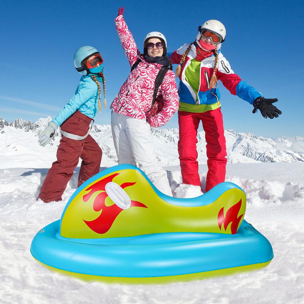 Aufblasbare Schnee Schlitten hoch-elastische Aufblasbare Schnee Rohr Komfortable Rodeln Rohr PVC Winter Sport Rodeln Rohr für Familie