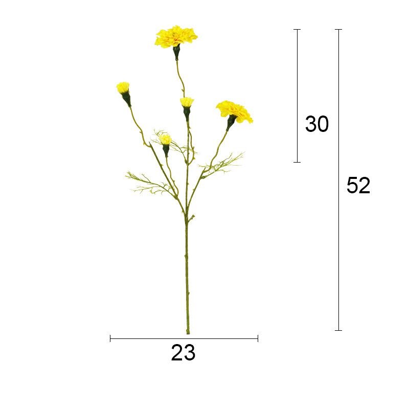 Goudsbloemen Chrysant Kunstzijde Bloemen Herfst Bruiloft Huis Decoratieve Nep Planten Takken Diy Home Decoratie: YELLOW