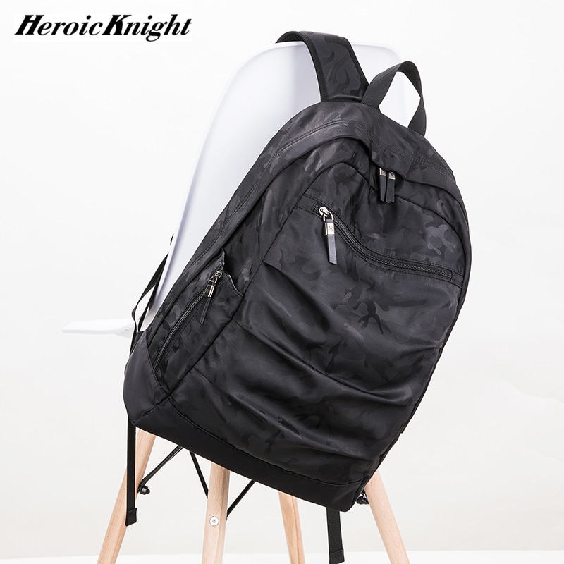 Heroic Knight USB Charging Laptop Backpack 17inch for Men Camo Black Masccline Bags Travel Backbags large Capacity Bag