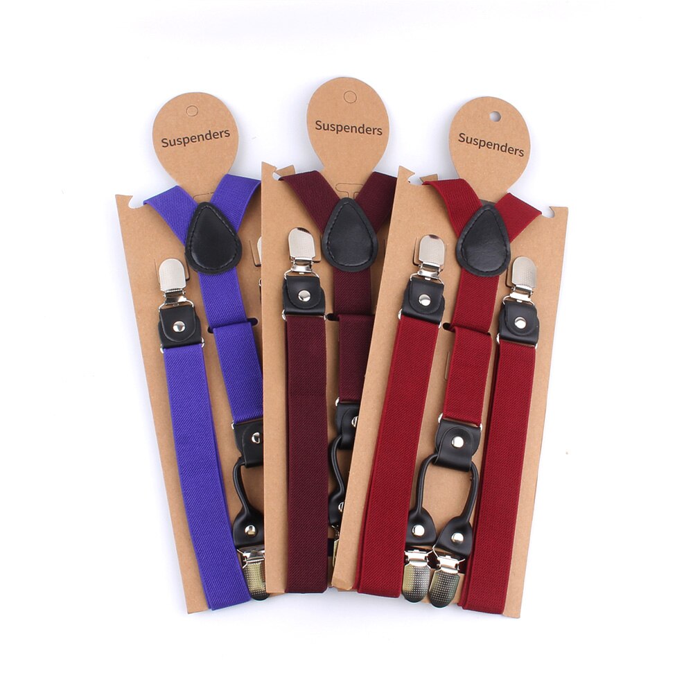 Bretelles élastiques solides et réglables pour garçons et filles, couleur bonbon, accessoires de mariage,