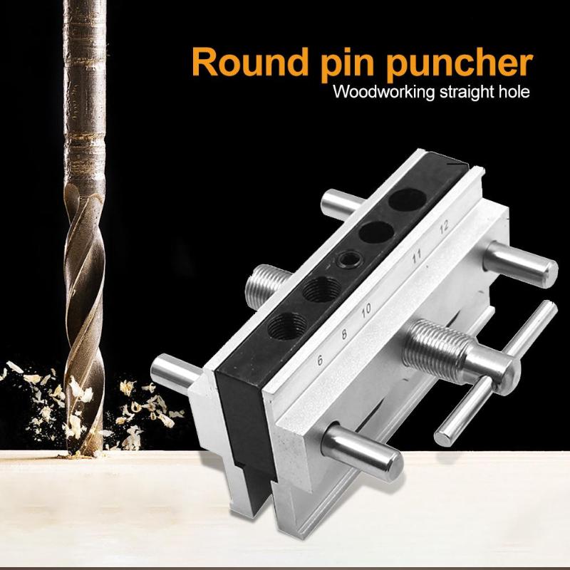 Woodworking Vertical Hole Punch Locator Puncher Doweling Jig Drill Guide Straight Hole Locator Stainless Punch Round Pin Punch