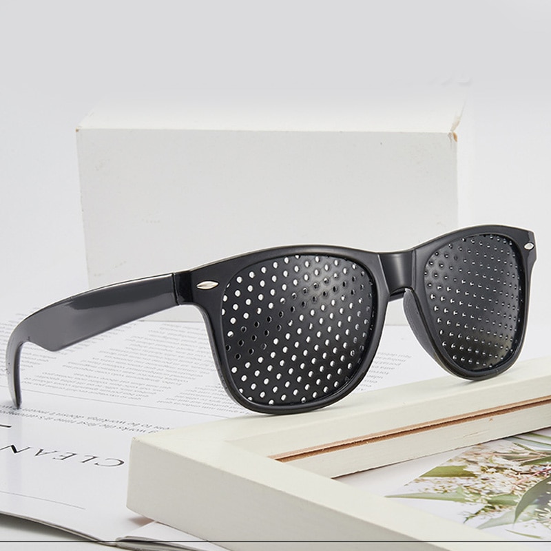 Pin Hole Glasses Eye Vision Care Wearable Corrective Glasses Improver Stenopeic Pinhole Relieve Fatigue Eye Color Protection