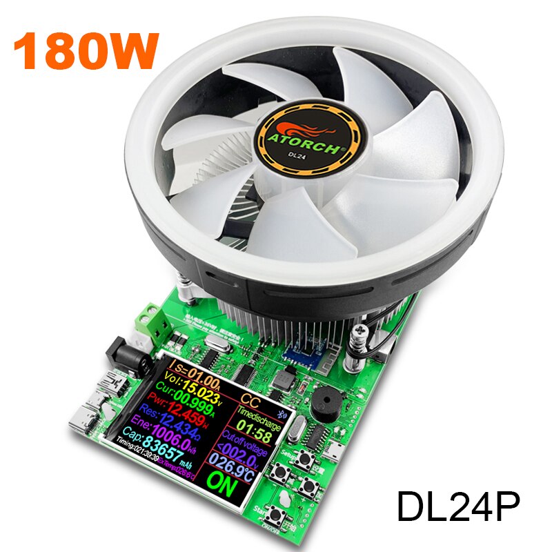 2.4"inch Color APP DC tester electronic load battery capacity monitor discharge charge power Internal resistance meter checker: DL24P