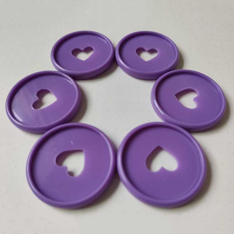 Bloc-notes avec trou en forme de champignon, 6 pièces, reliure à disque, boucle d'anneau, disque en plastique à feuilles mobiles, bouton de bobine pour Scrapbook: purple 35mm