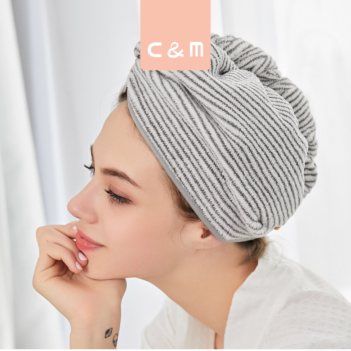 2-Color Magic Towel Dry Hair Quick Drying Hair Dryer Towel Bath Wrap Hat Quick Cap Headscarf Dry Magic Hair Dry Towel: MULTI