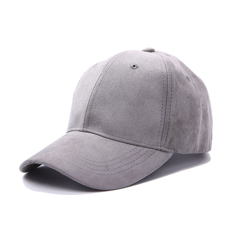 unisex Baseball Cap Women cap Street Hip Hop Outdoor Caps Suede Hats for Ladies Black Grey Baseball cap Adjustable Baseball Hat: Gray