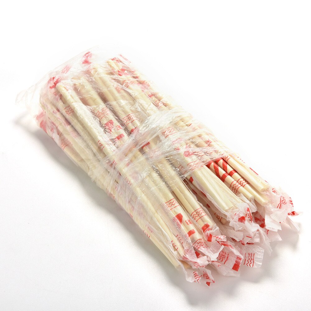 Palillos chinos desechables de bambú, 40 par/bolsa, palillos de madera envueltos individualmente,
