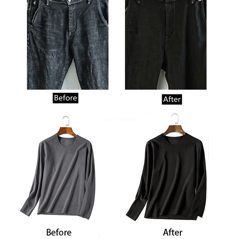 50g tela negra tinte ropa reacondicionado agente colorante algodón lino Jeans lienzo pigmento hogar Tie-dye suministros hechos a mano
