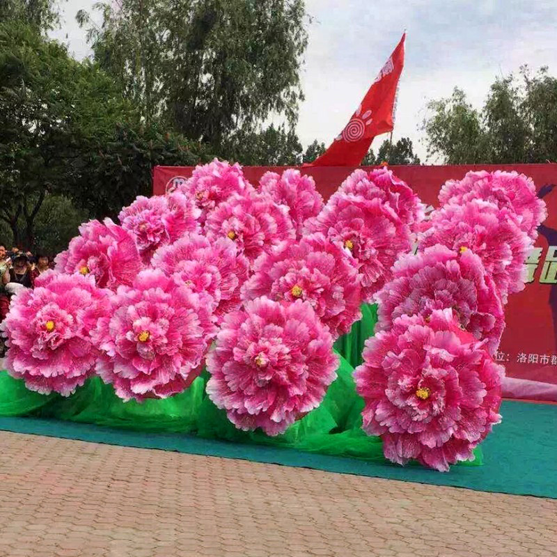 Peony Umbrella Large Dance evening Handflower props Stage performance Games Opening Ceremony Dance props large peonies The Kid