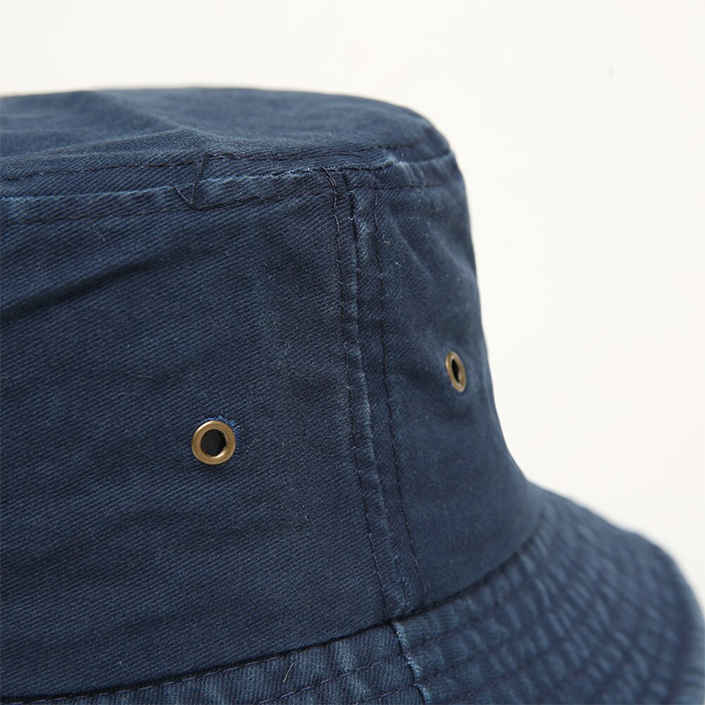 Foldable Fisherman Hat Washed Denim Bucket Hats Unisex Bob Caps Hip Hop Gorros Men Women Panama Bucket Cap
