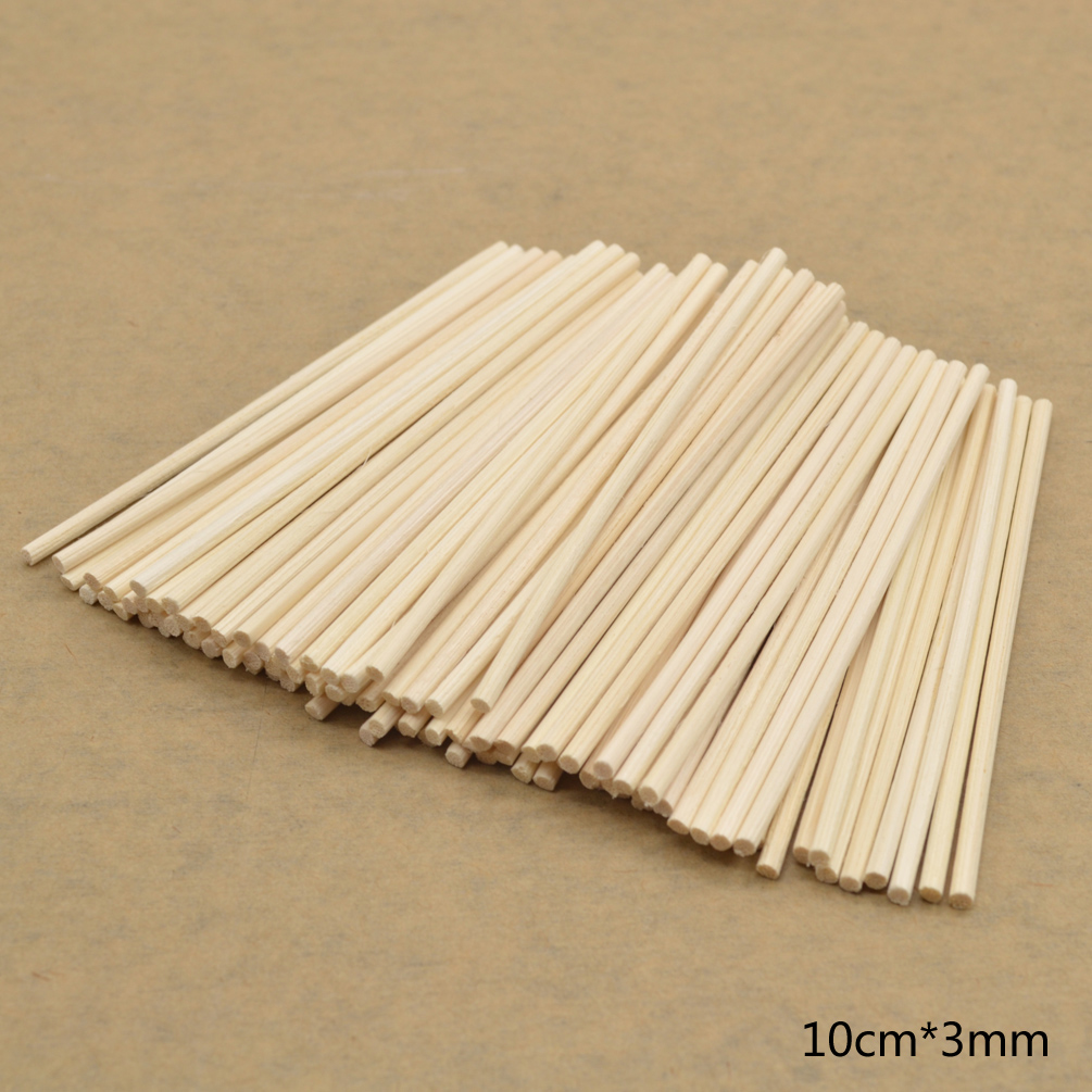100Pcs 3Mm Reed Diffuser Vervanging Stok Diy Handgemaakte Interieur Extra Dikke Rotan Riet Olie Diffuser Refill Sticks