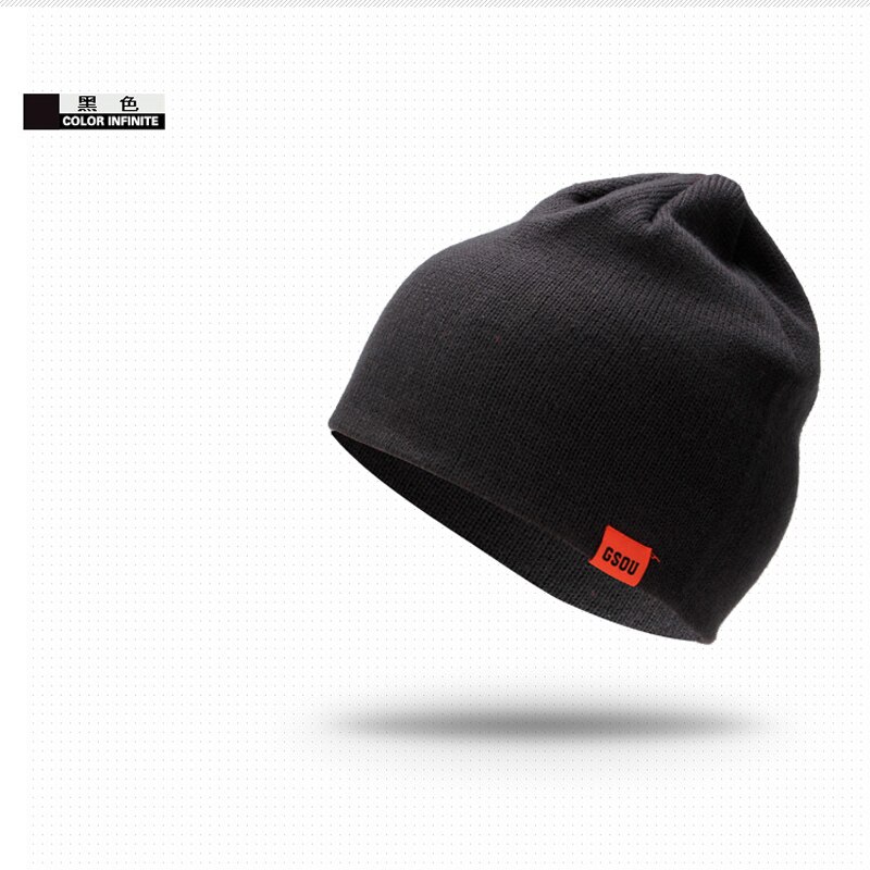 Gsou snow merk heren skimuts dames snowboard herfst en winter outdoor neutraal bergbeklimmen reizen warme gebreide skimuts