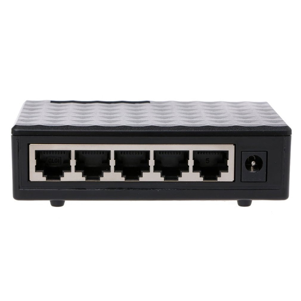 Rj45 Mini 5-Ports Fast Ethernet Network Black Switch Hub Switch For Desktop PC