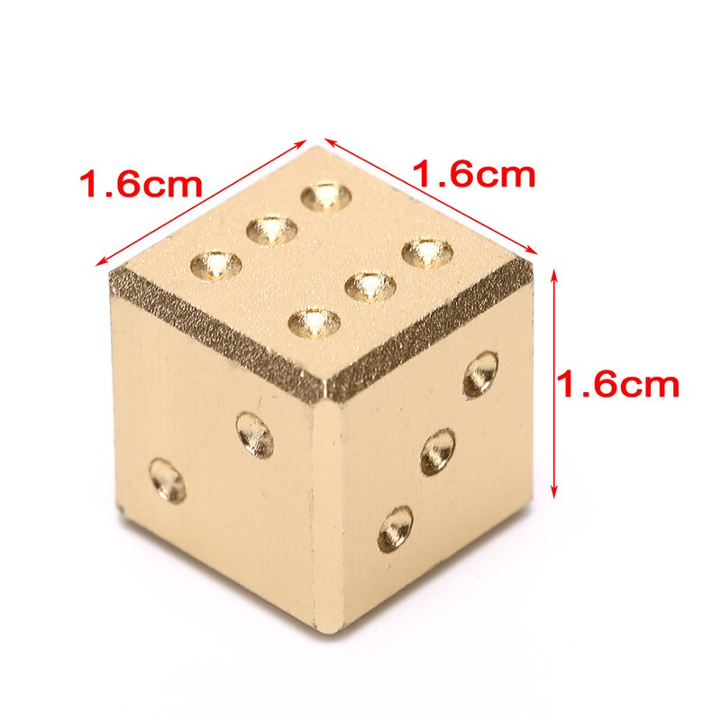 1pc Metall 16mm Würfel Gold/Silber Reine Farbe Aluminium Verein Bar Trinken Spielen Spiel Werkzeug