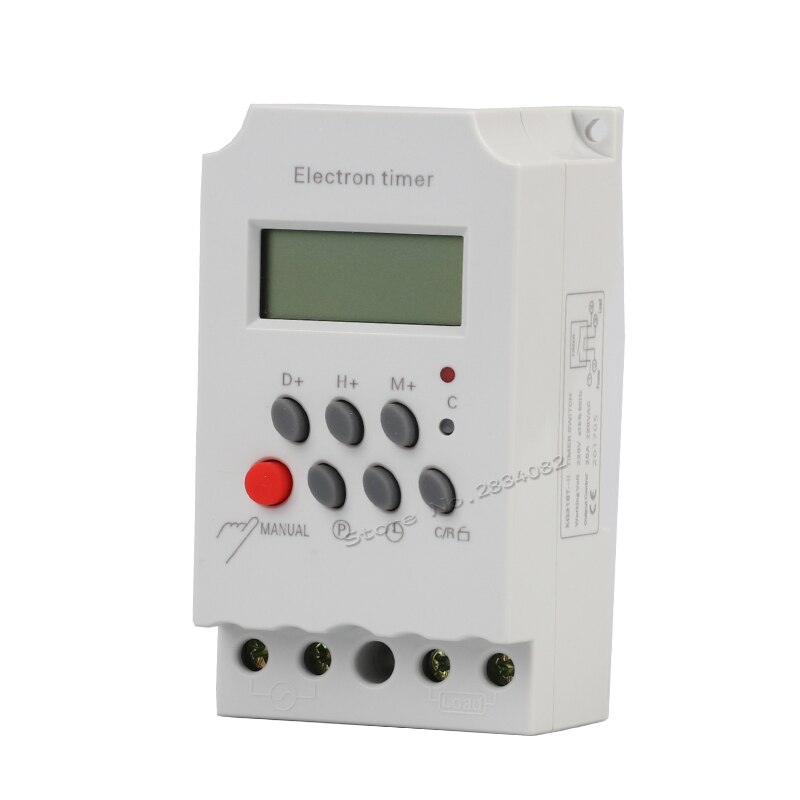 12V 110V 220V AC 25A Digital LCD Time Controller Electronic Programmable Microcomputer Timer Control Switch KG316T-II Din Rail