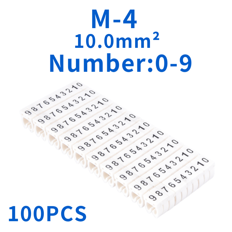 Kabel Draad Marker Tag Label Netwerkkabel voor Cat5e Cat6 Type Meerkleurig Nummer Letter Netjes Markering Vast Koord Mouw 2-8mm: clear Blue