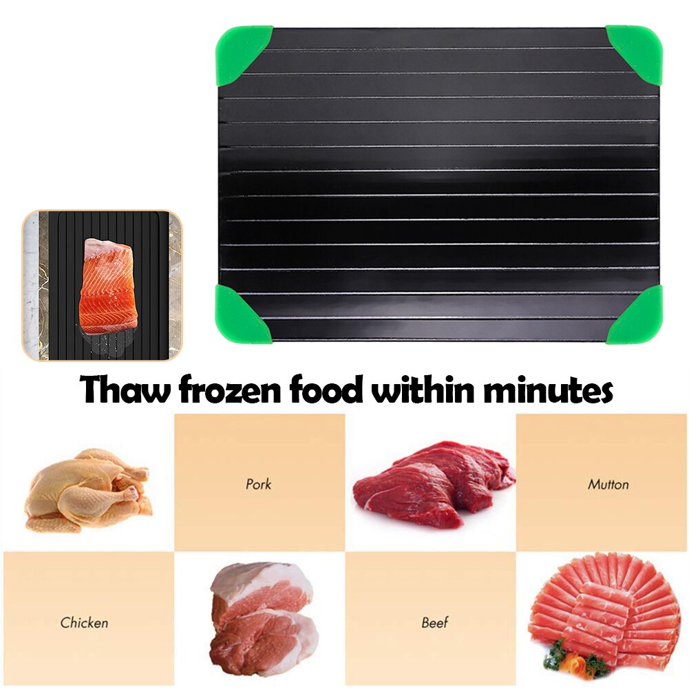 Kitchen Quick Thawing Cutting Board Defrosting Trays Plate Practical Eco-friendly Defrosting Plate Easy Clean Thaw Frozen