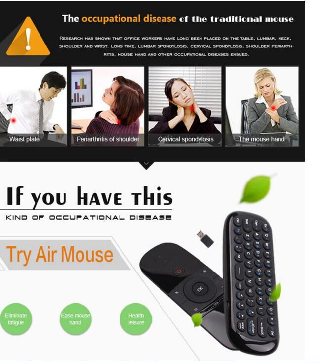 2.4GHz Fly Air Mous T2 Remote Control 3D Gyro Motion Stick For Android TV Box Google TV Media Player best price