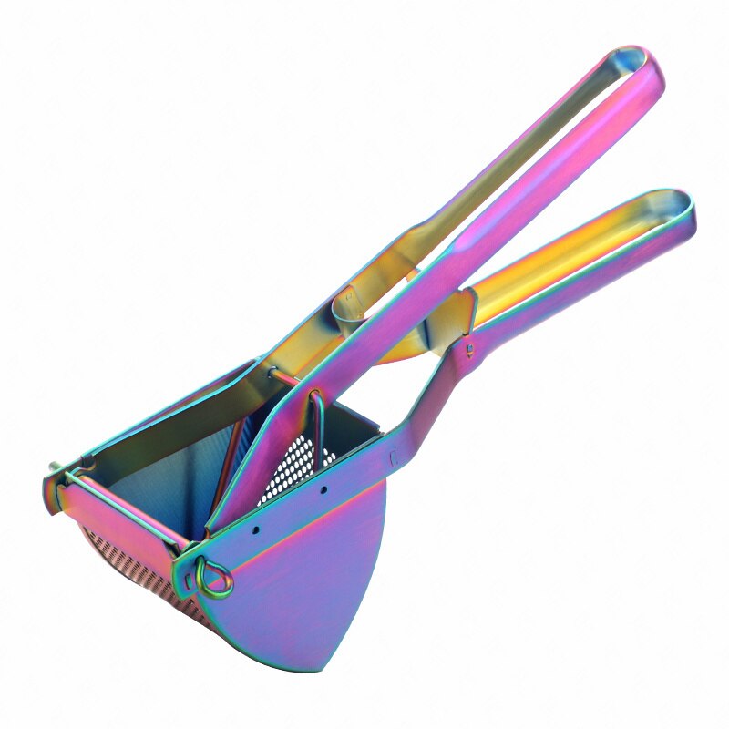 Kitchen Tools Potato Masher Ricer Maker Tool Stainless Steel Manual Fruit Pomegranate Squeezer Orange Lemon Juicer Hand Press: rainbow B