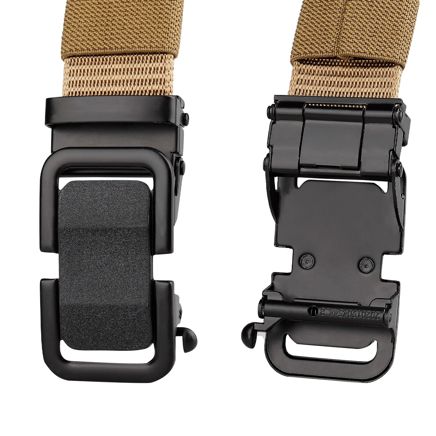 Men's belt canvas nylon alloy buckle leisure sports comfort belt one button unlock men's and women's 125cm