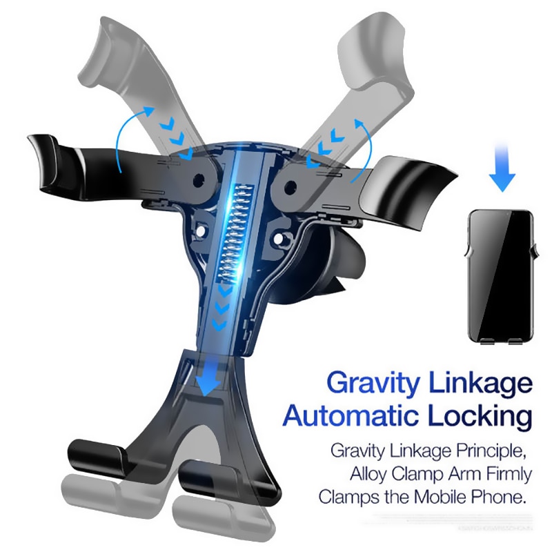 Universele Gravity Auto Telefoon Houder Voor Mobiele Telefoon In Auto Air Vent Mount Stand Voor Iphone 7 8 X Xs samsung Ondersteuning Auto Houder