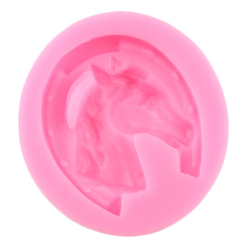 Cabeza de caballo molde de silicona herramientas de decoración de pasteles Sugarcraft DIY hornear Chocolate Fondant moldes de arcilla polimérica para dulces