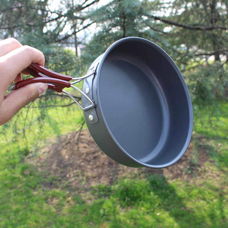 Camping Fry Pan Multifunction Outdoor Camping Campfire Pot Picnic Middle Frying Pan Fry Pan Portable Single Pot