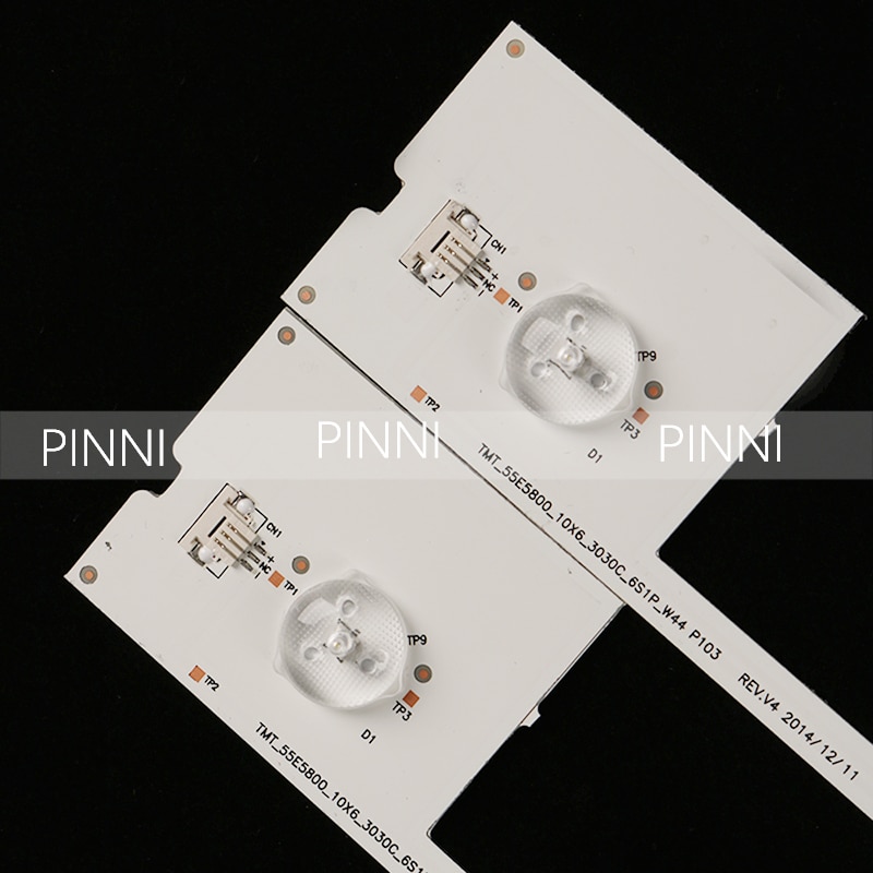10Pc=1set FOR 55 inch TCL TV Backlight Bar TMT-55E5800-10X6-3030C-6S1P-W44 YHF-4C-LB5506-YH1 TCL L55E5800A-UD D55A620U