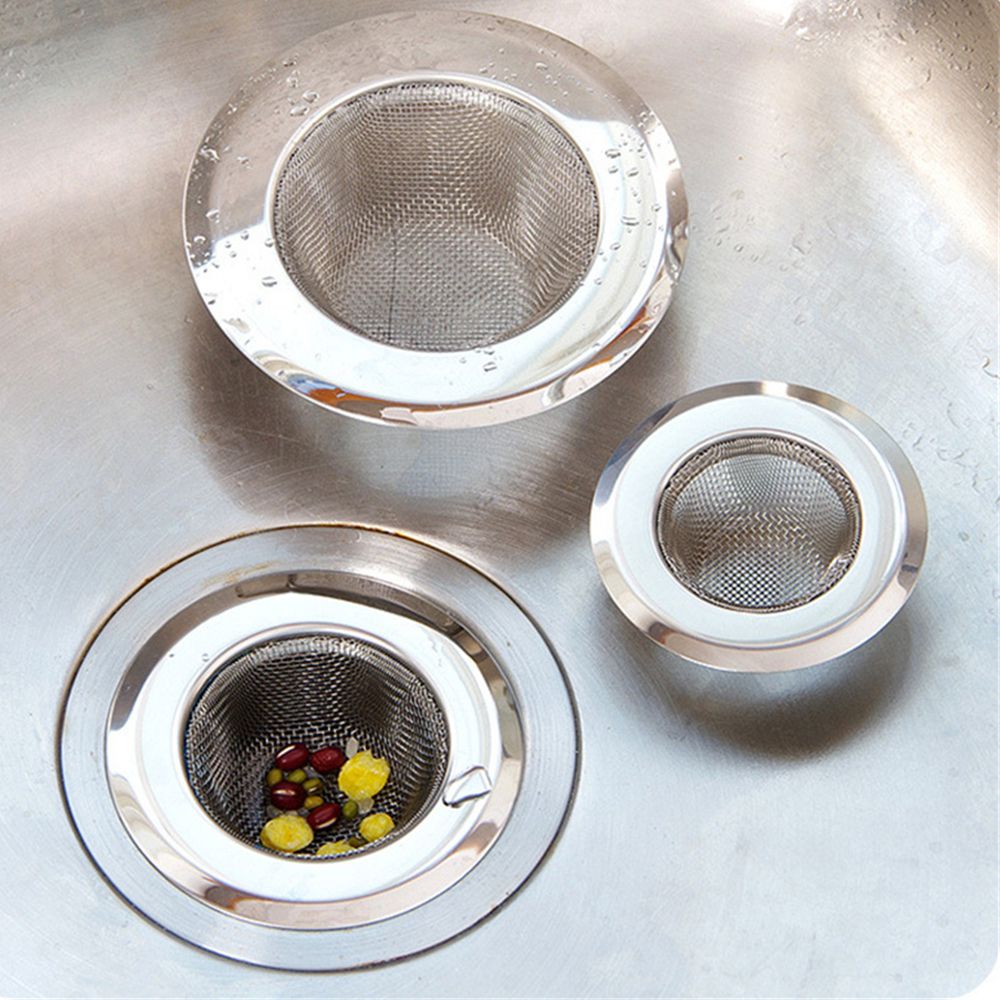 Stainless Steel Bathtub Hair Catcher Stopper Shower Drain Hole Filter Trap Kitchen Metal Sink Strainer