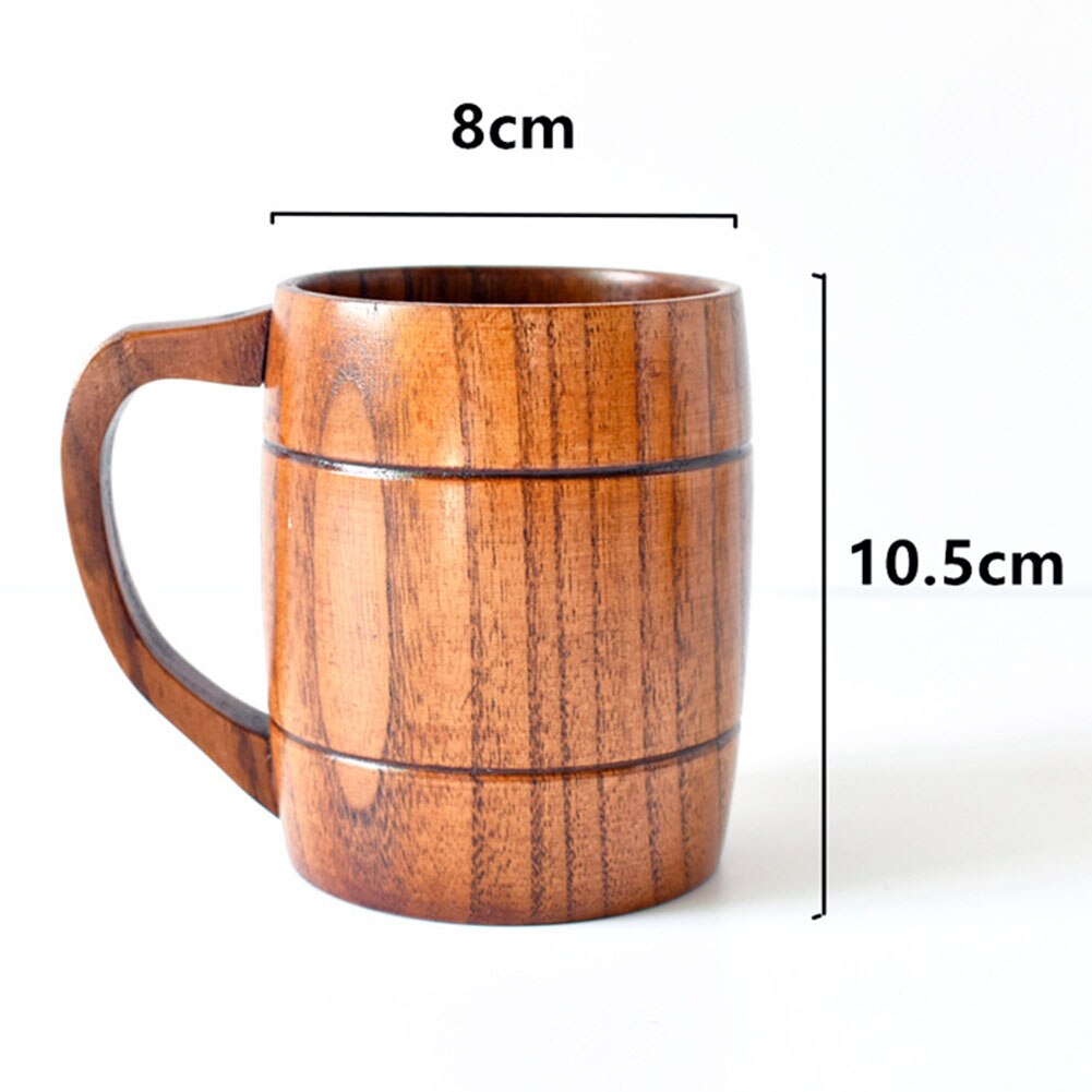 Drinking Cup Wooden Beer Mugs Coffee Cup Camping Mugs Craft Beer Glasses Wood Tankard Milk Tea Natural Materials Cup