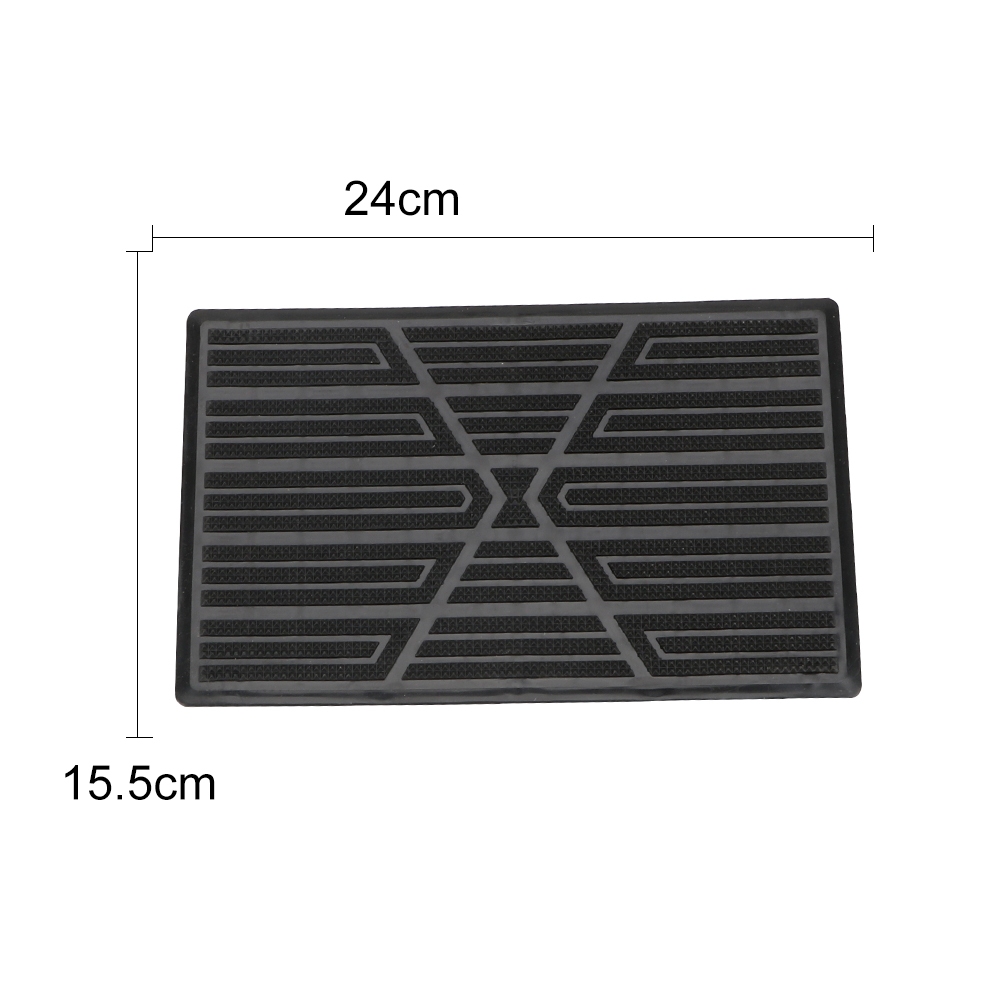 25 x 16cm hälfotmatta pedalöverdrag svart pvc bilmatta universell anti-slip pedal bil golvplatta biltillbehör