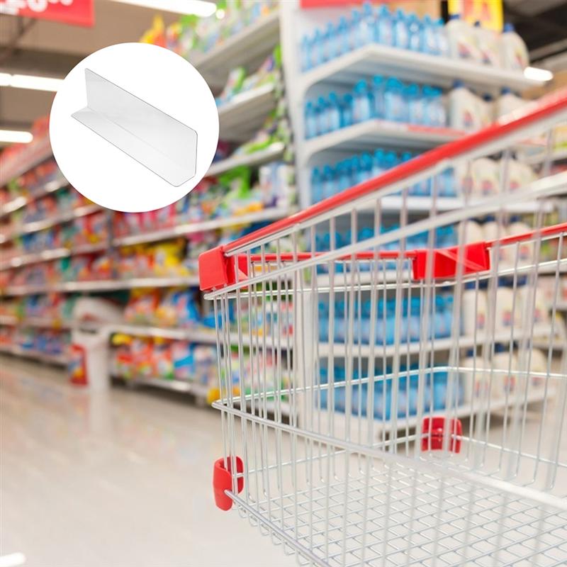 6 pezzi di plastica divisore per scaffali negozio separatore di merci scaffale per materie prime