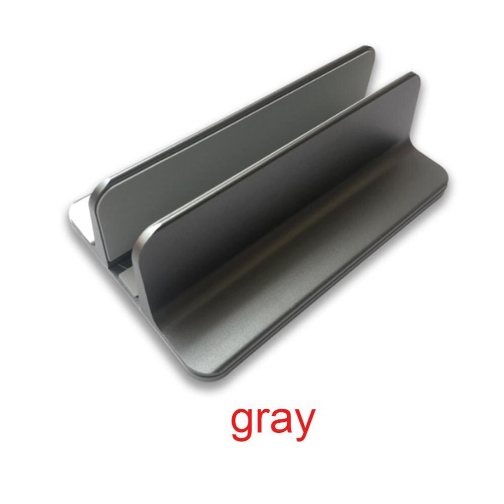 1/2 Ports Adjustable Aluminum Alloy Book Tablet Notebook Holder Standing Desk Laptop Stand Storage For Macbook Pro Air DELL iPad: 1 Port Gray