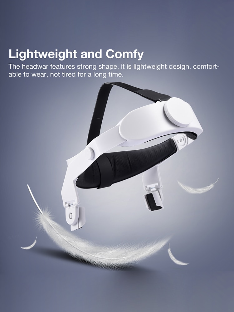 Vr Head Strap Voor Oculus Quest 2 Vr Headset Verstelbare Hoofdband Hoofd Verminderde Druk Vaststelling Riem Voor Quest2 Vr accessoires