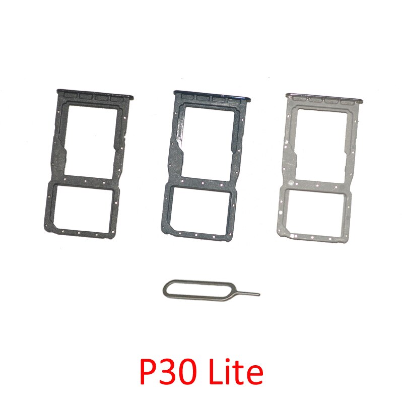 Sim-kaart Chip Tray Voor Huawei P30 Lite Telefoon Micro Sd Sim Card Slot Houder Adapter Vervangen Reparatie onderdelen Met Pin