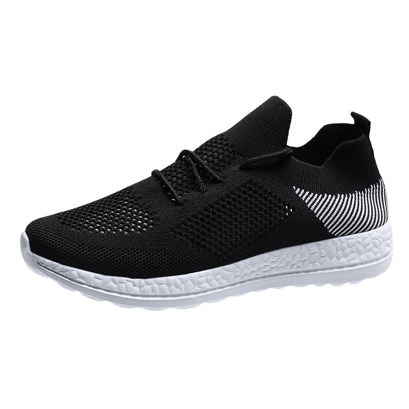 Bjakin Summer Woman Running Shoes Hollow Upper Breathable Sneakers Air Mesh Lightweight Sport Athletic Shoe Female Large Size 43: Black / 6
