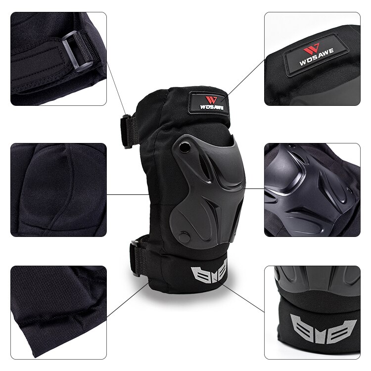 WOSAWE Moto coude protecteur garde coudière acier inoxydable Motocross équipement de protection hommes femmes Rodilleras Moto équipement