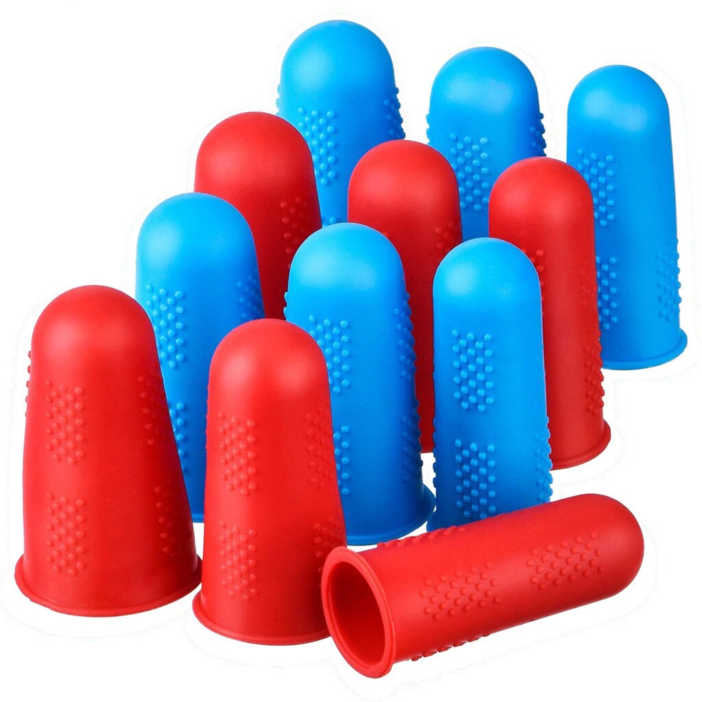 Gorący klej anty-oparzenie palec ręka Czapki 12 sztuk silikonowy ochraniacz na palce s w 3 rozmiarach ochraniacz na palce silikonowe bezpieczeństwo kuchni