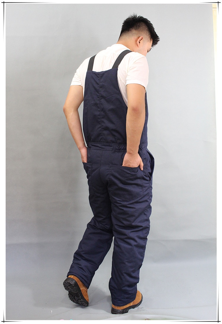 Monos gruesos de invierno para hombre, ropa de trabajo, uniformes resistentes al desgaste, a prueba de frío, para reparador de trabajadores