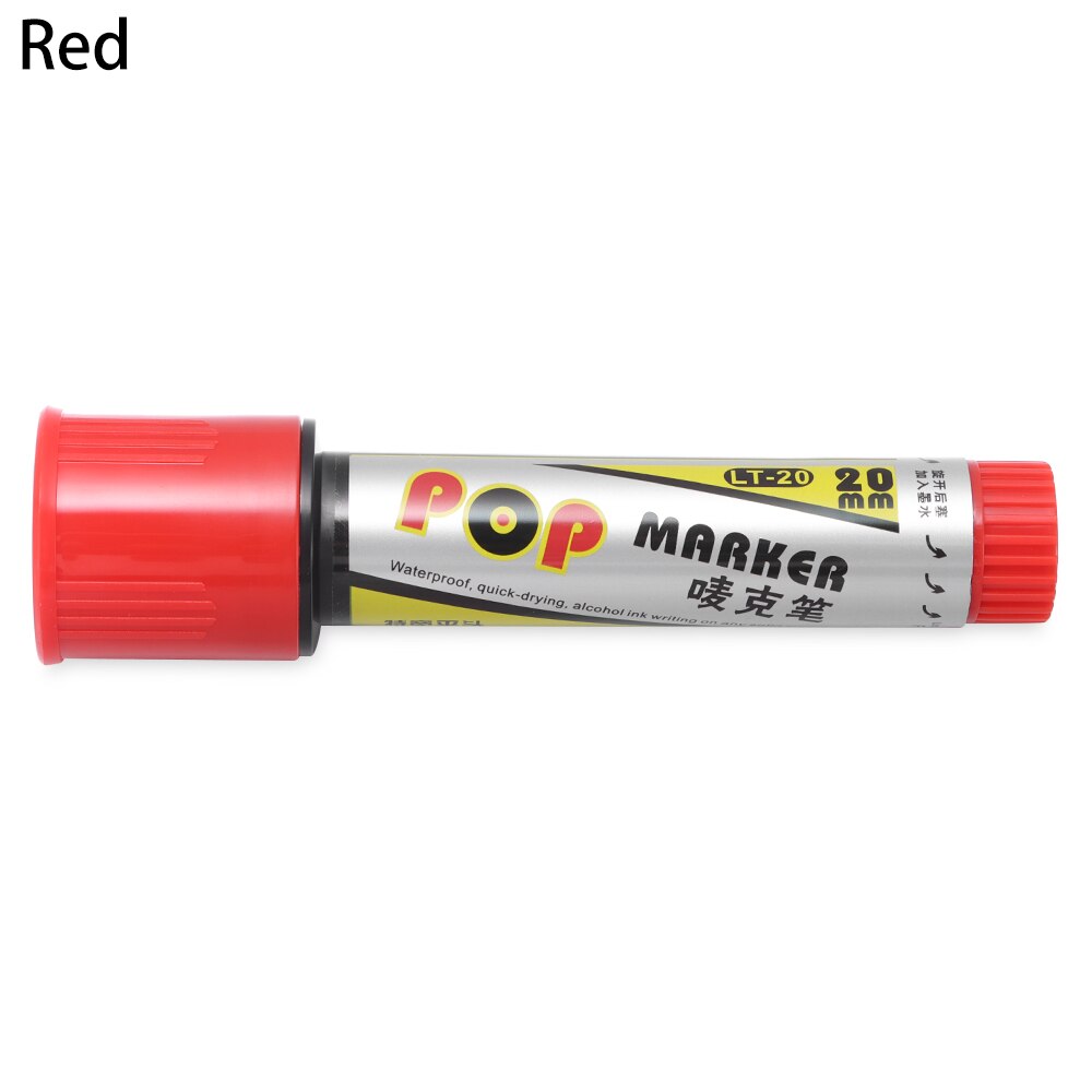 20mm POP impermeabile vernice pennarello permanente schizzi pennarelli Graffiti ricaricabile per disegnare Poster arte speciale ufficio: red