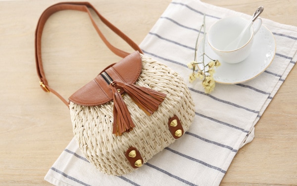 paper rope woven bag small fresh messenger straw bag beach vacation shoulder shoulder bag woven bag