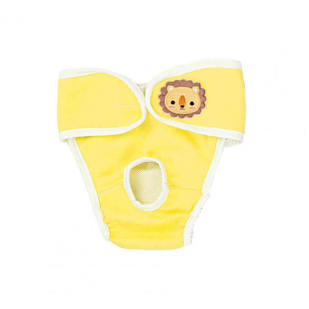 Dog Period Underwear Breathable Pet Menstrual Pants for Small Medium Dogs Female Dog Diapers with Panties for Periods: S / Yellow